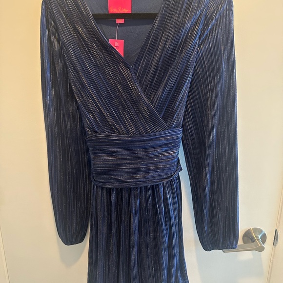 Lilly Pulitzer Shimmering Navy Mini Dress - Picture 8 of 8